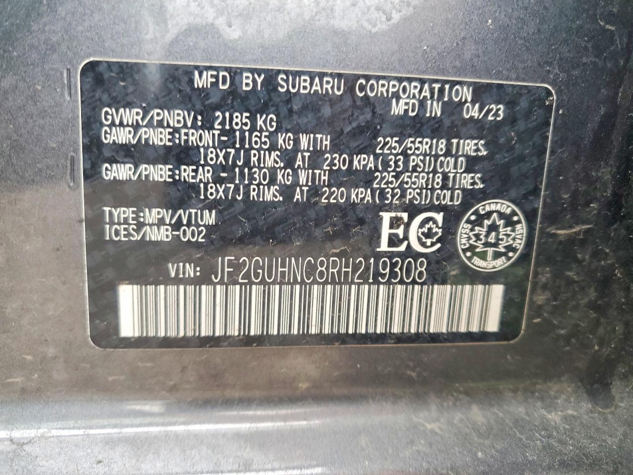SUBARU CROSSTREK 2024 — 14