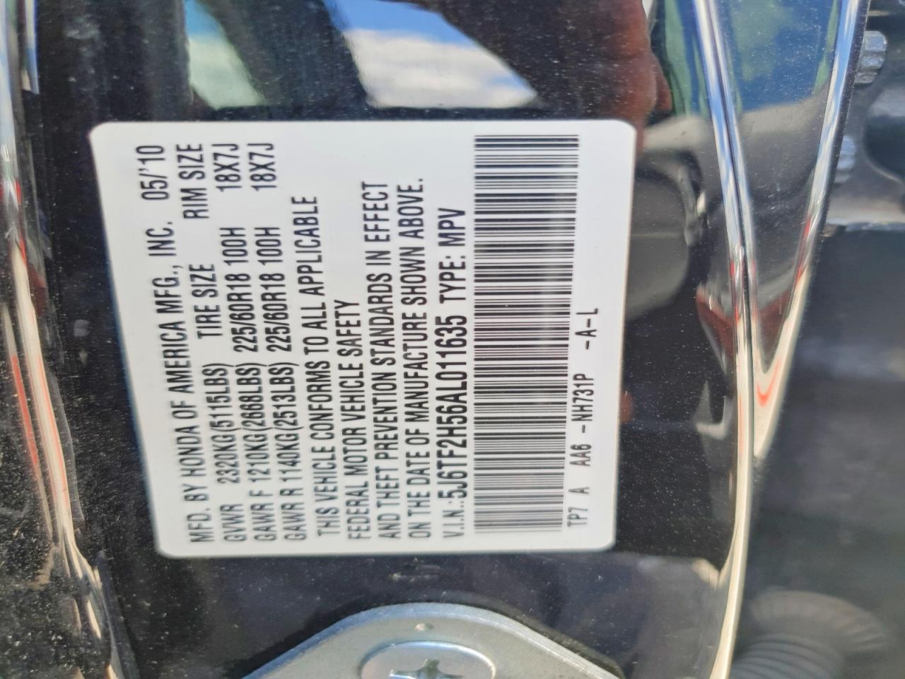 HONDA ACCORD CROSSTOUR 2010 — 13