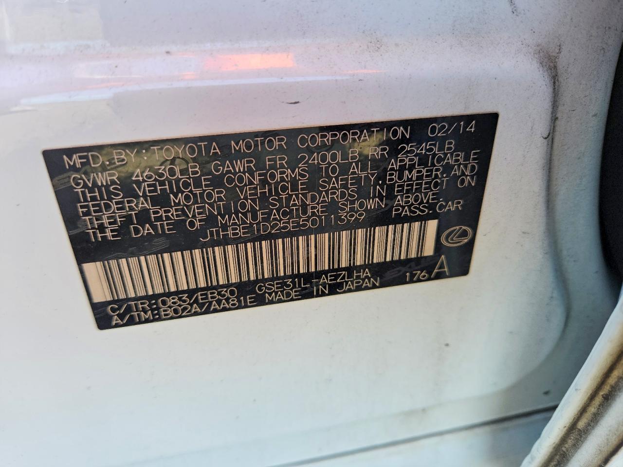 LEXUS IS 2014 — 13
