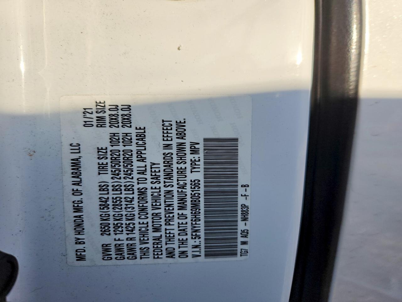 HONDA PILOT 2021 — 14