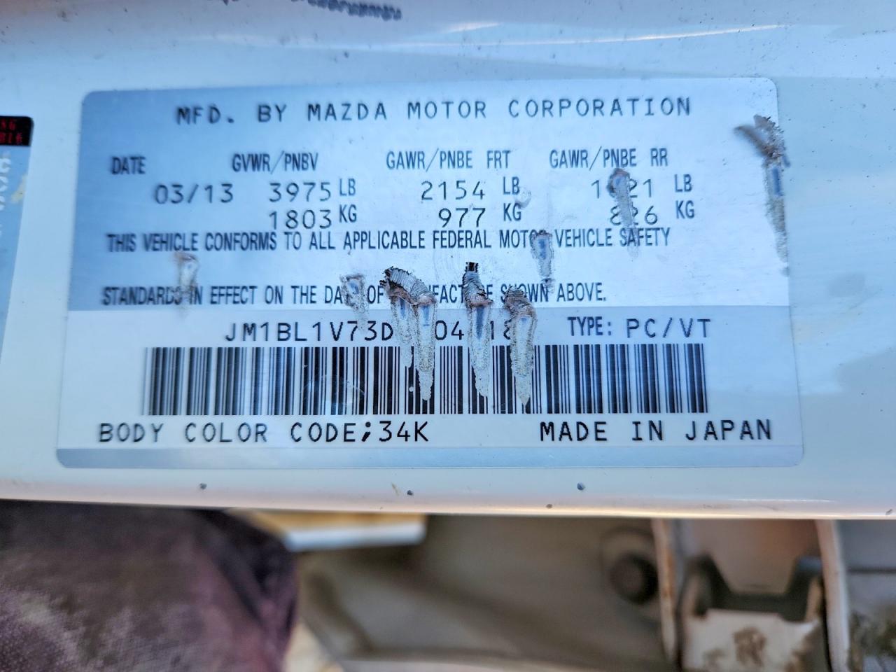 MAZDA 3 2013 — 14