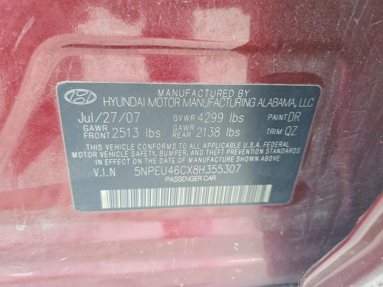 HYUNDAI SONATA 2008 — 13