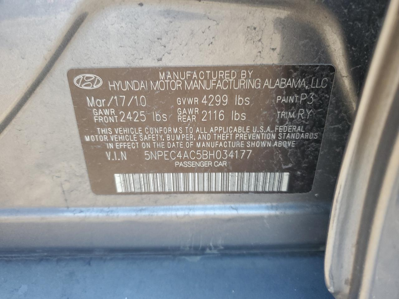 HYUNDAI SONATA 2011 — 14