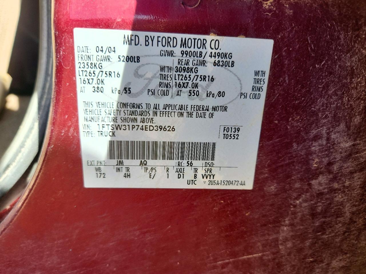 FORD F350 2004 — 13