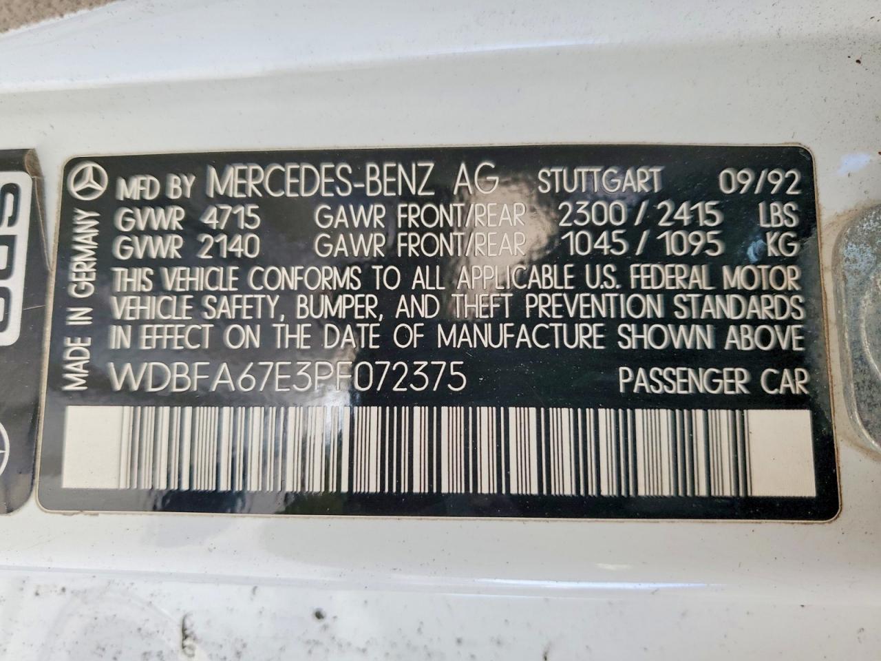 MERCEDES BENZ 500 1993 — 13
