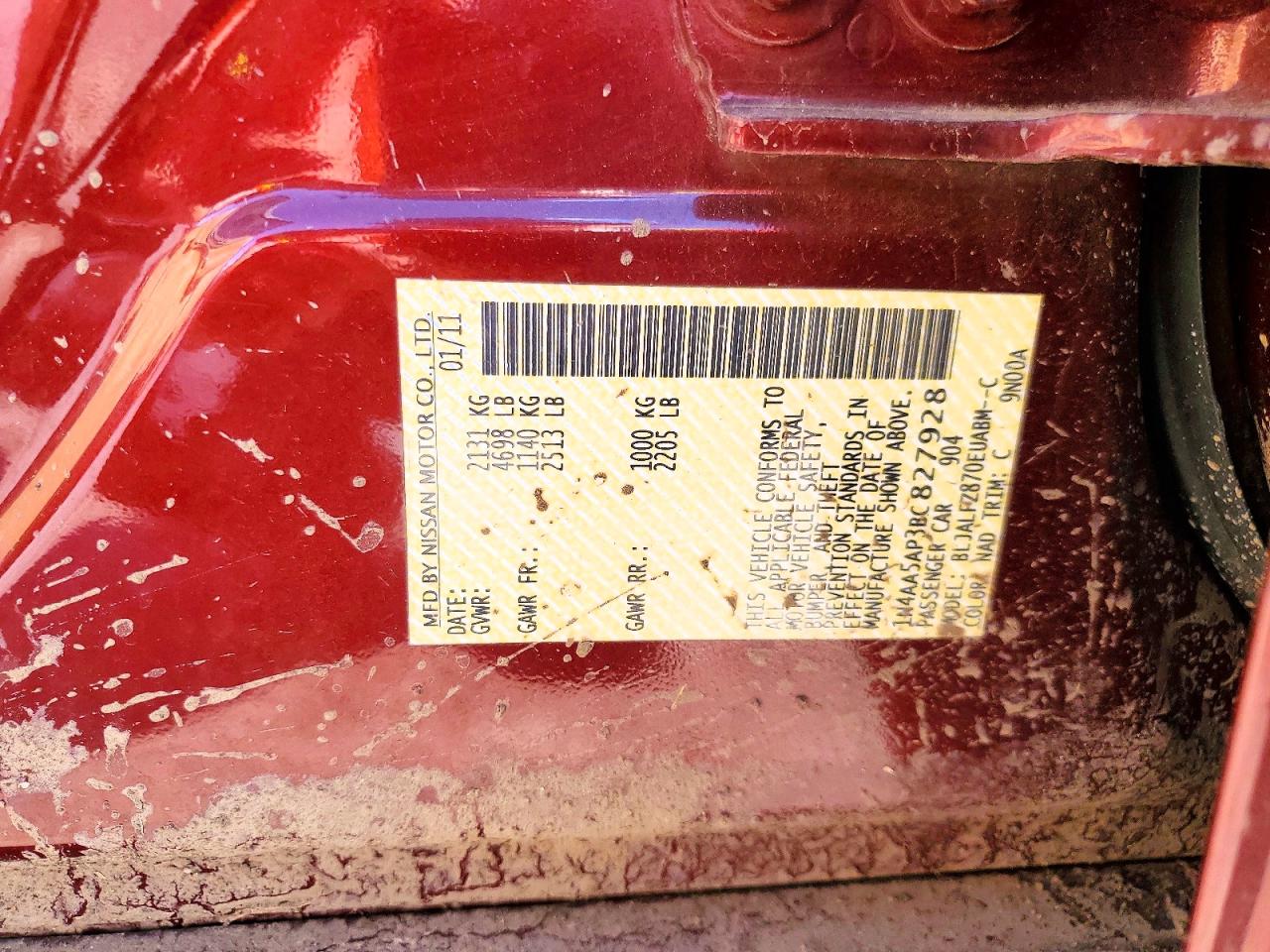 NISSAN MAXIMA 2011 — 13