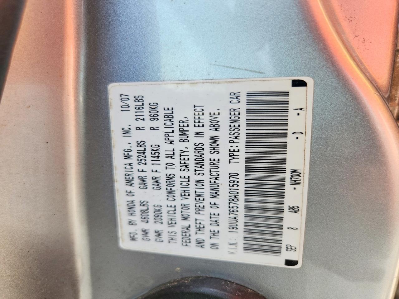 ACURA TL 2008 — 13