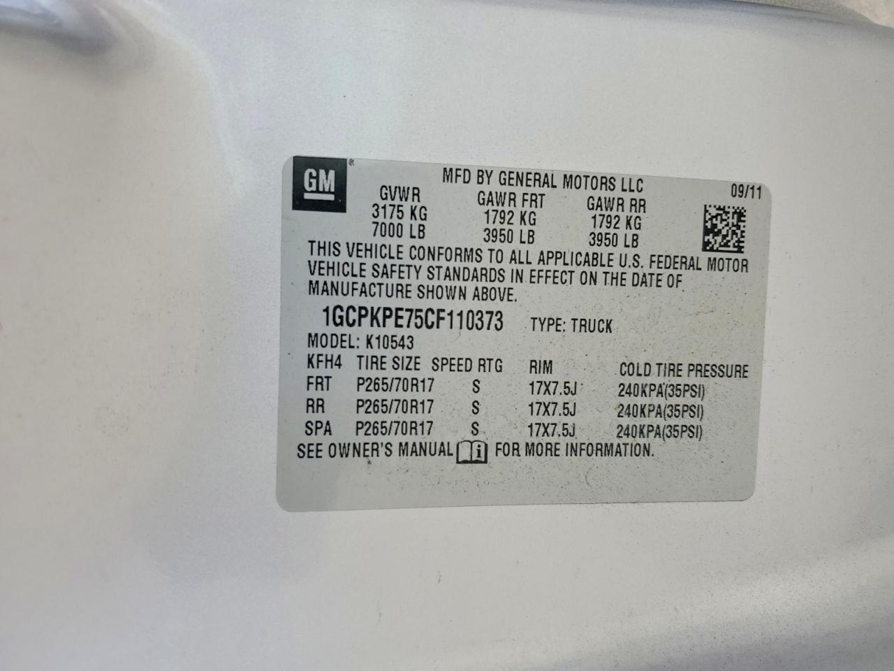 CHEVROLET SILVERADO 2012 — 13