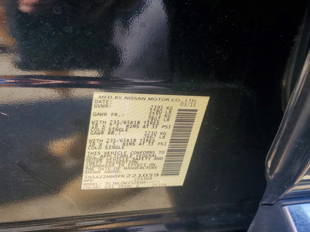 NISSAN MURANO 2015 — 14