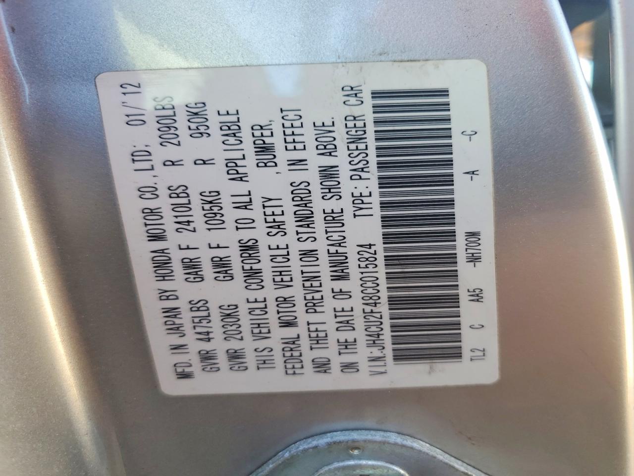 ACURA TSX 2012 — 14