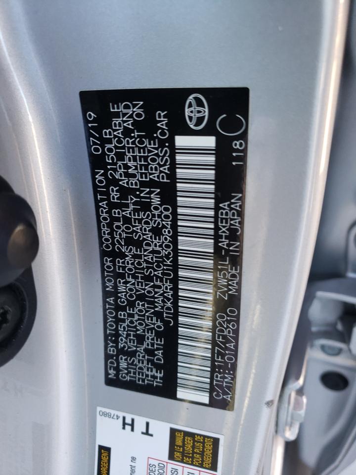 TOYOTA PRIUS 2019 — 13
