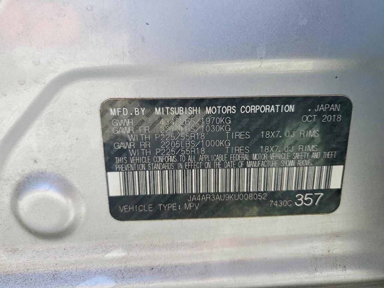 MITSUBISHI OUTLANDER SPORT 2019 — 14