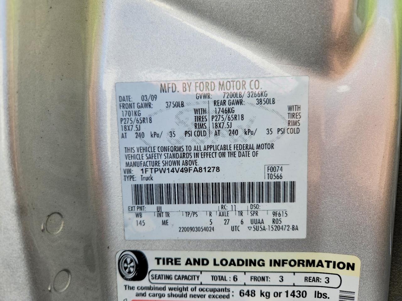 FORD F-150 2009 — 13
