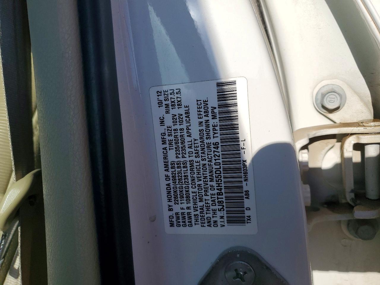 ACURA RDX 2013 — 14