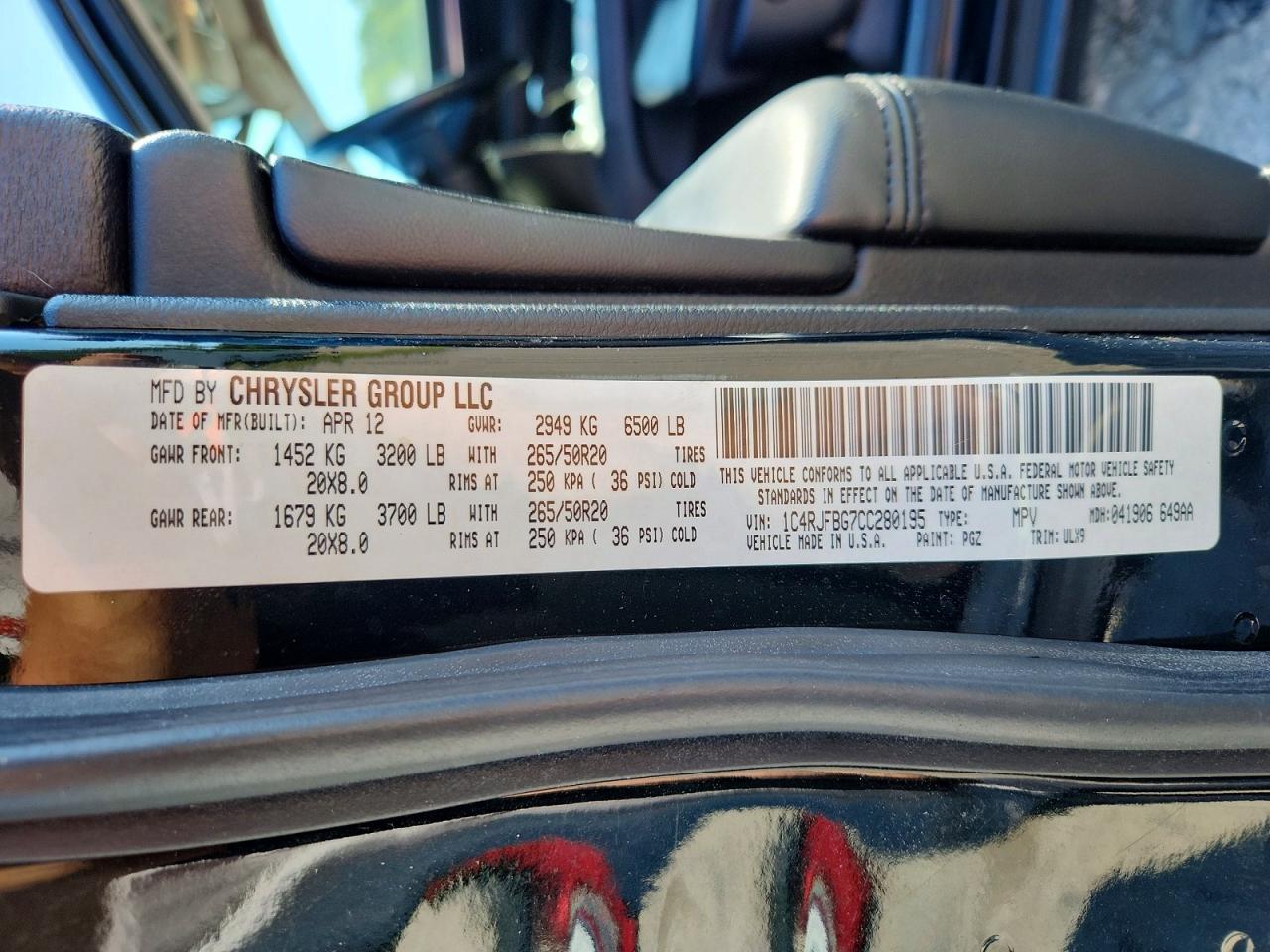 JEP GRAND CHEROKEE 2012 — 14
