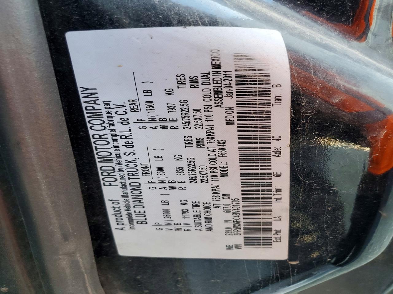 FORD F650 2011 — 11