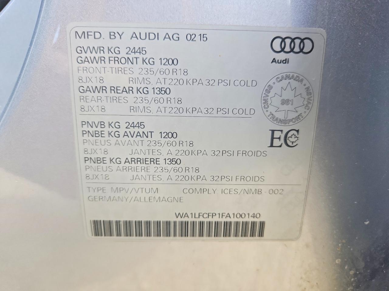 AUDI Q5 2015 — 14
