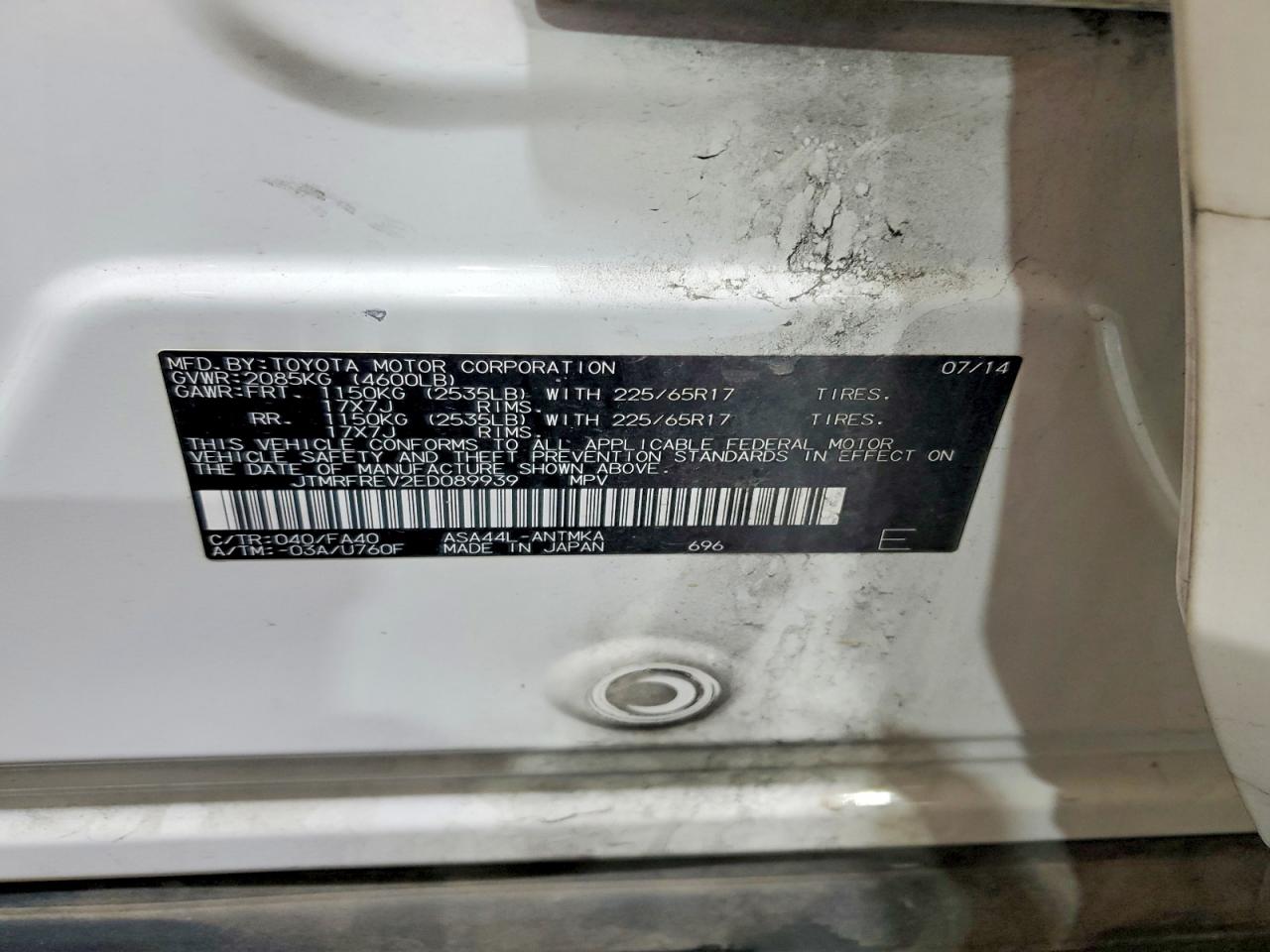 TOYOTA RAV4 2014 — 14