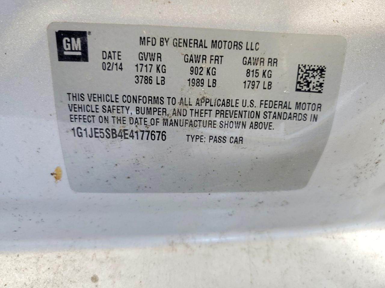 CHEVROLET SONIC 2014 — 14
