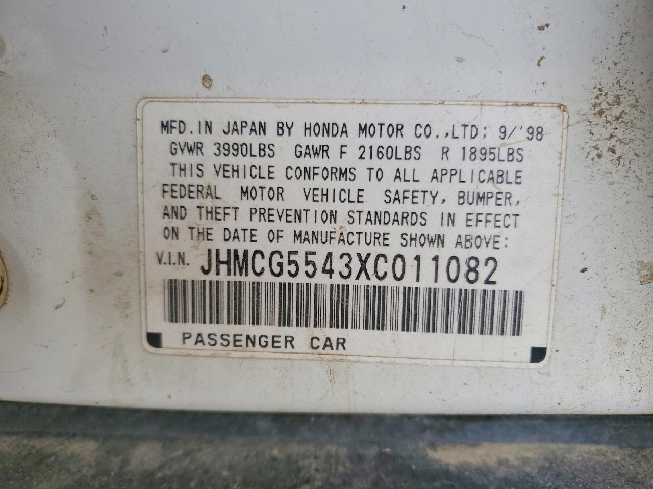 HONDA ACCORD 1999 — 13