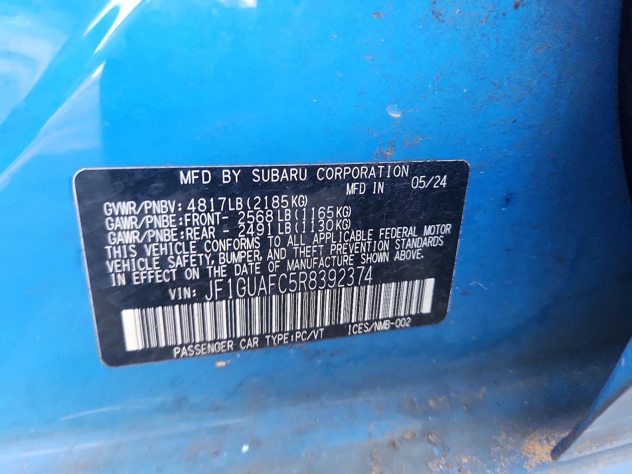SUBARU IMPREZA 2024 — 13
