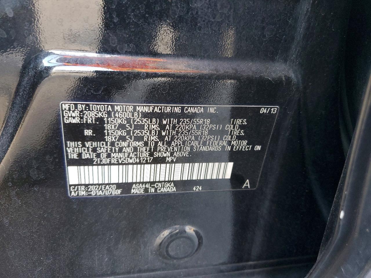 TOYOTA RAV4 2013 — 13