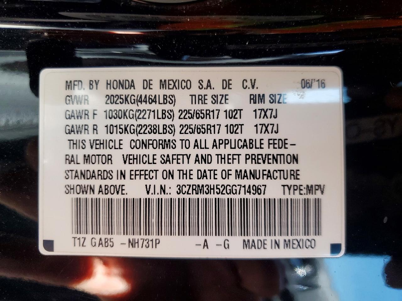 HONDA CR-V 2016 — 14