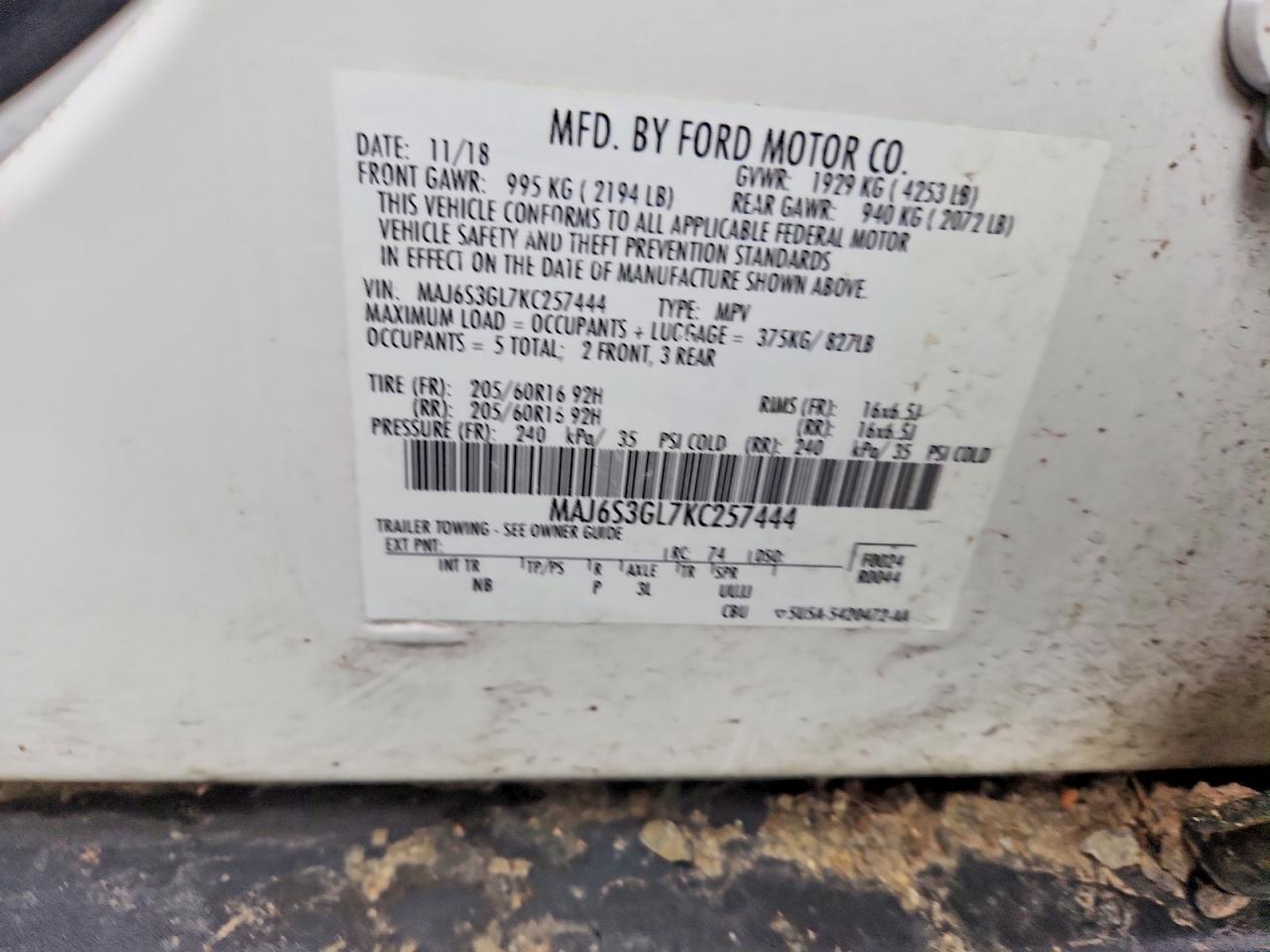 FORD ECOSPORT 2019 — 14