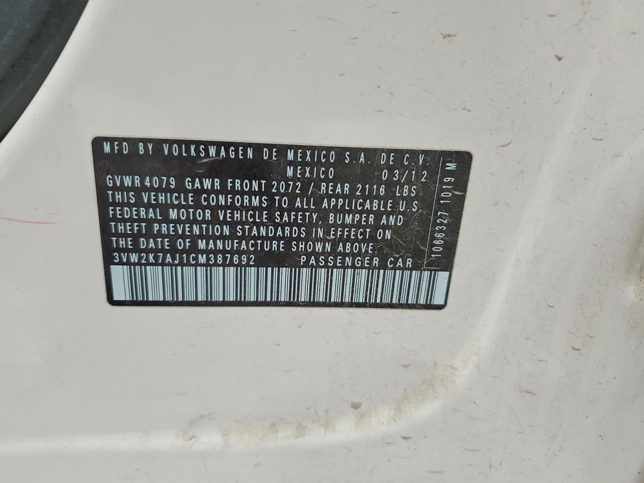 VOLKSWAGEN JETTA 2012 — 13