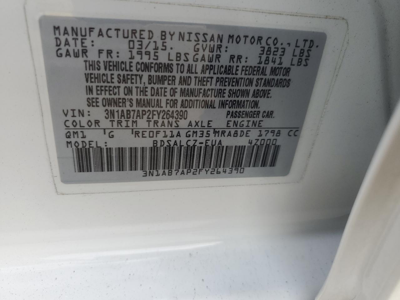NISSAN SENTRA 2015 — 13