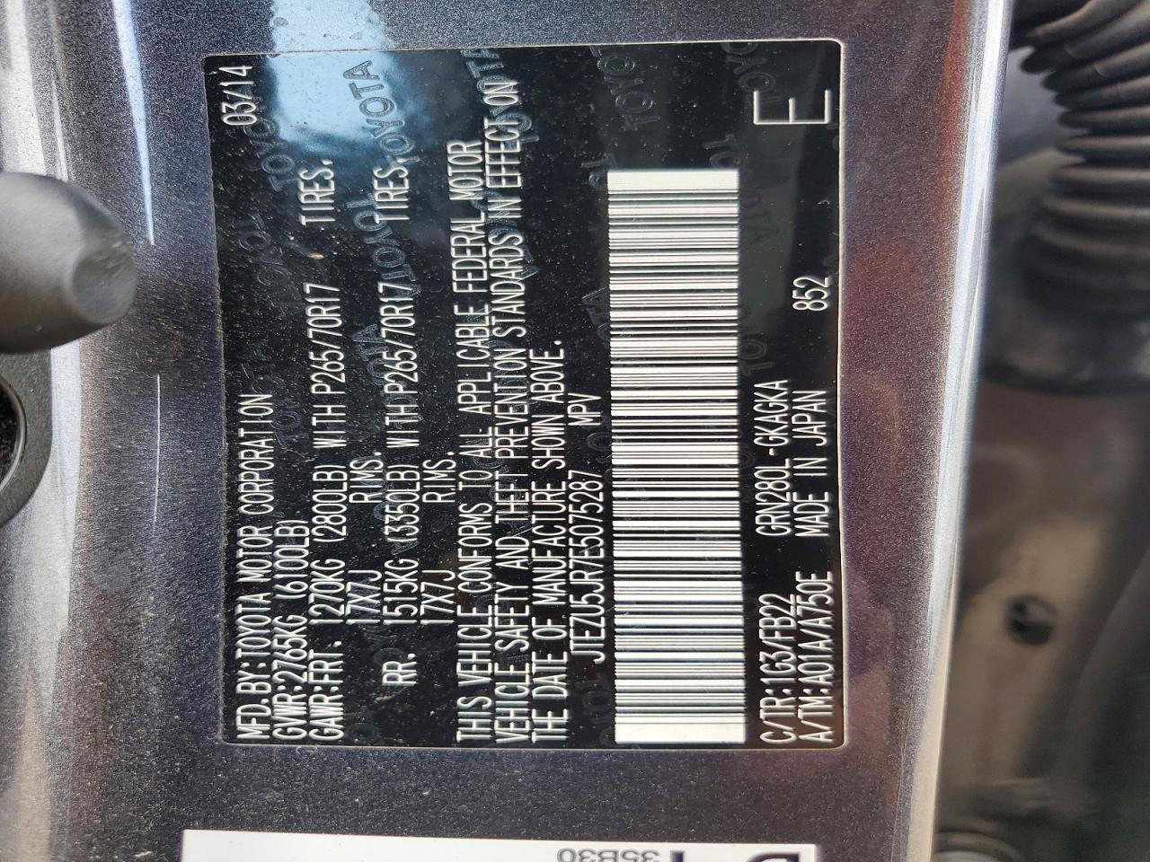 TOYOTA 4RUNNER 2014 — 13