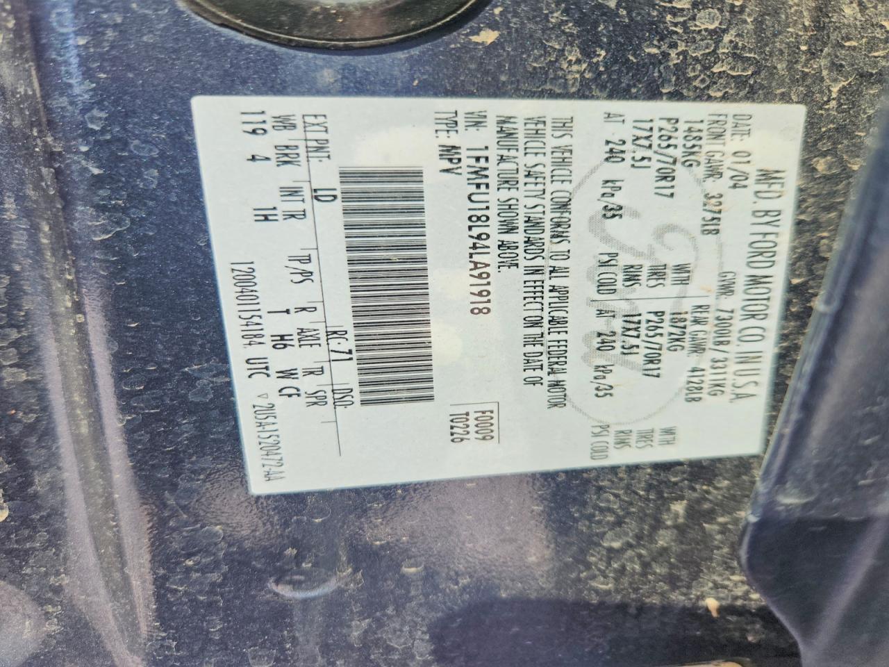 FORD EXPEDITION 2004 — 14