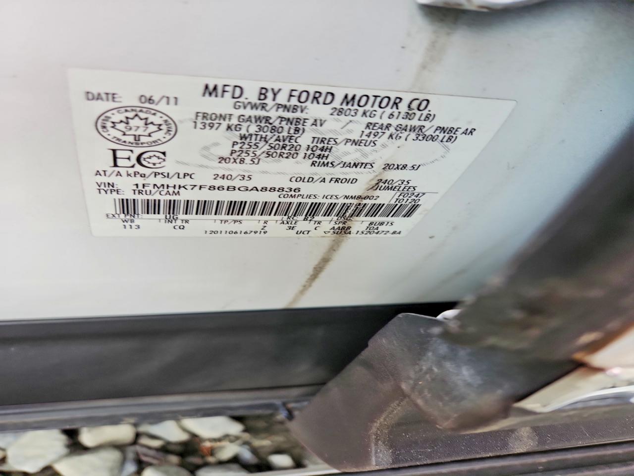 FORD EXPLORER 2011 — 14