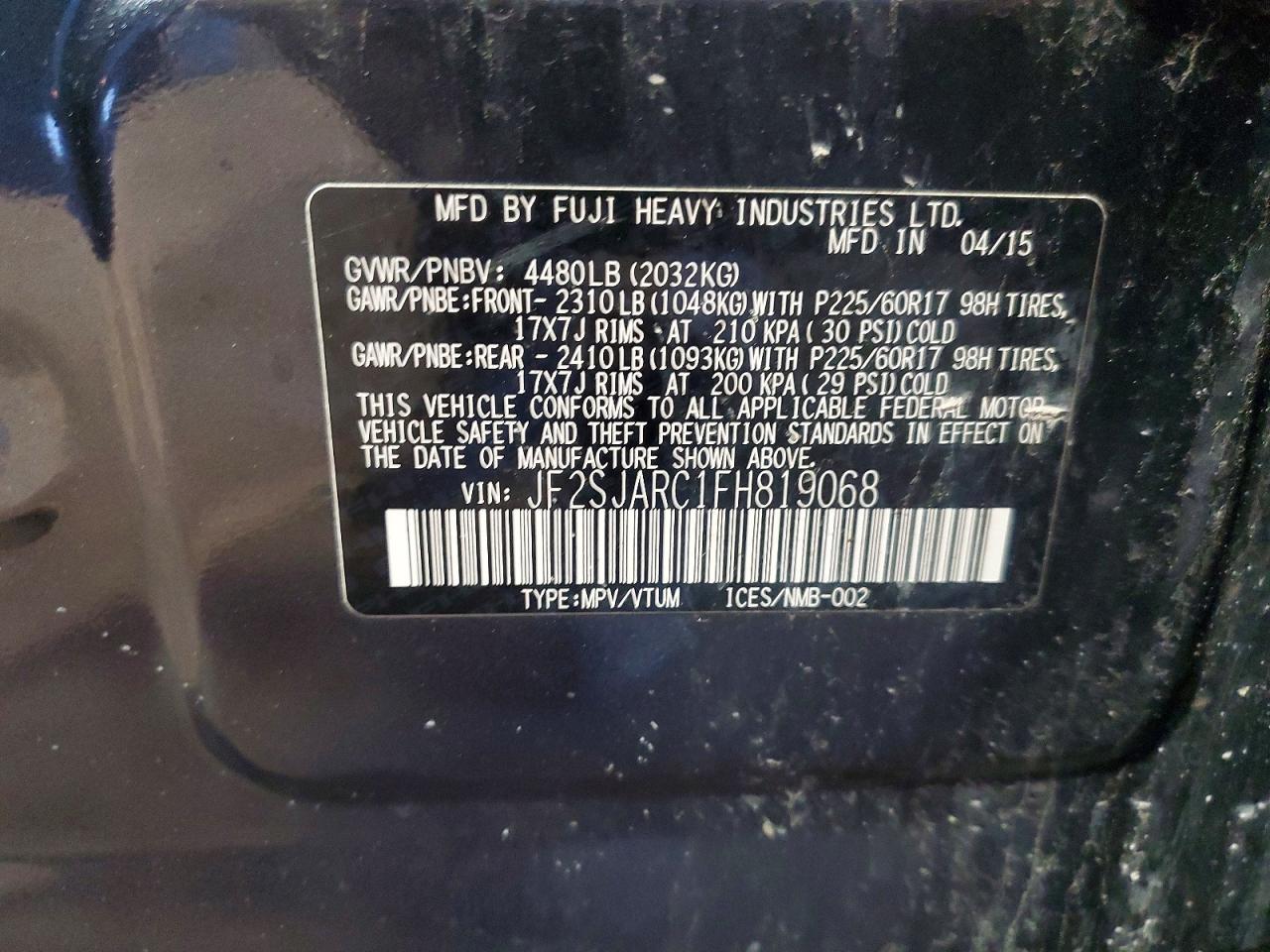 SUBARU FORESTER 2015 — 14
