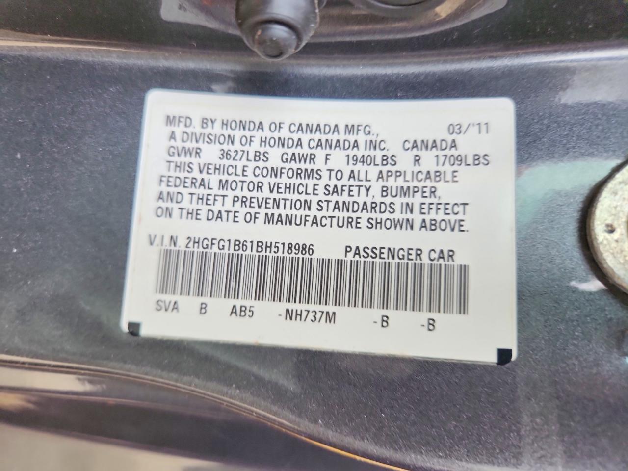 HONDA CIVIC 2011 — 13