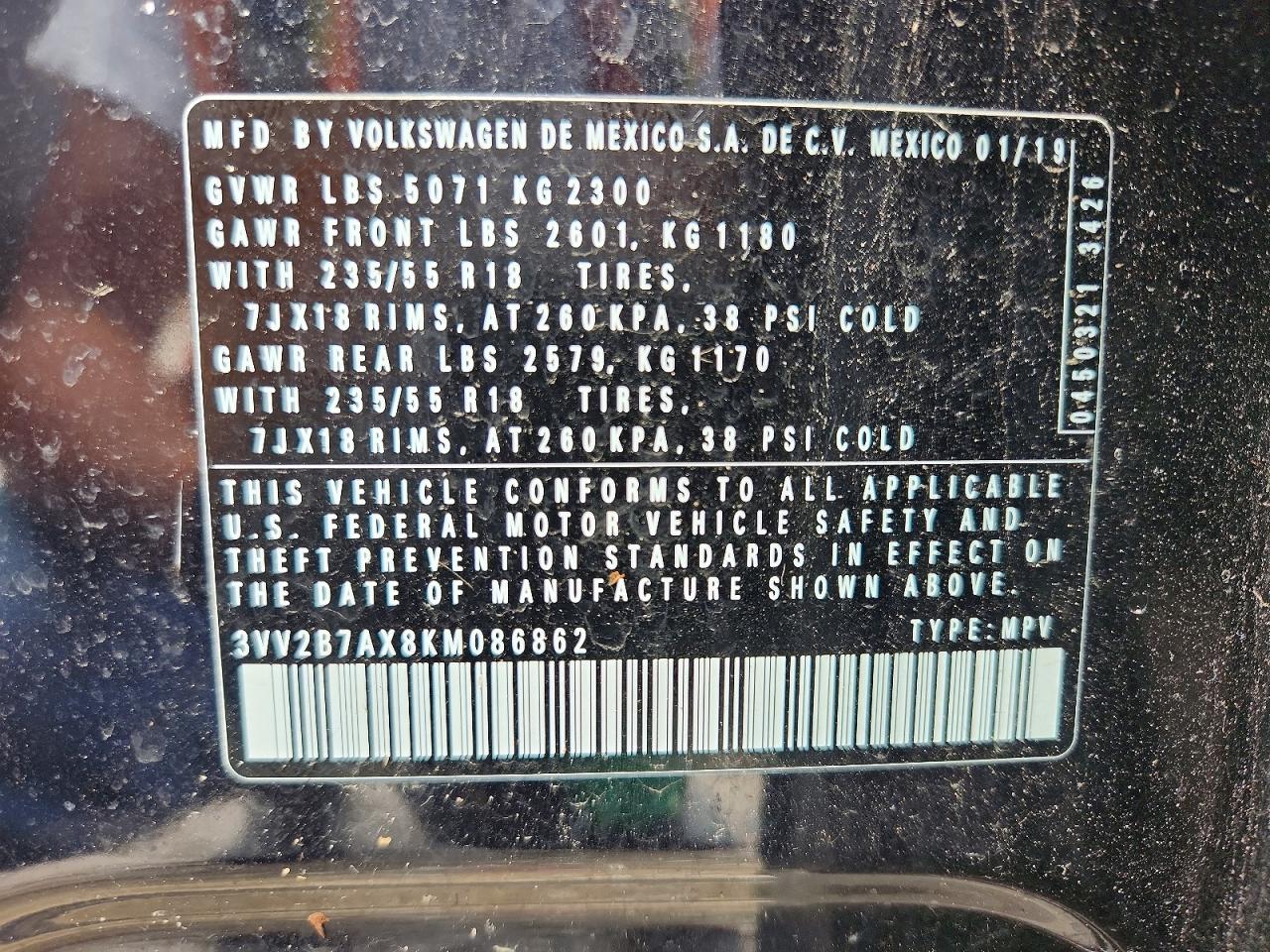 VOLKSWAGEN TIGUAN 2019 — 14