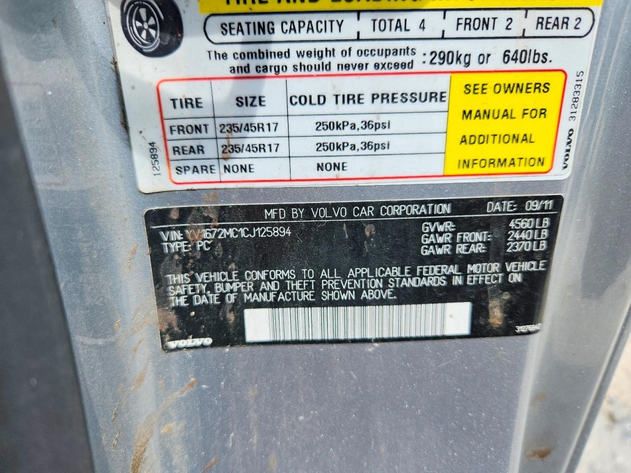 VOLVO C70 2012 — 14