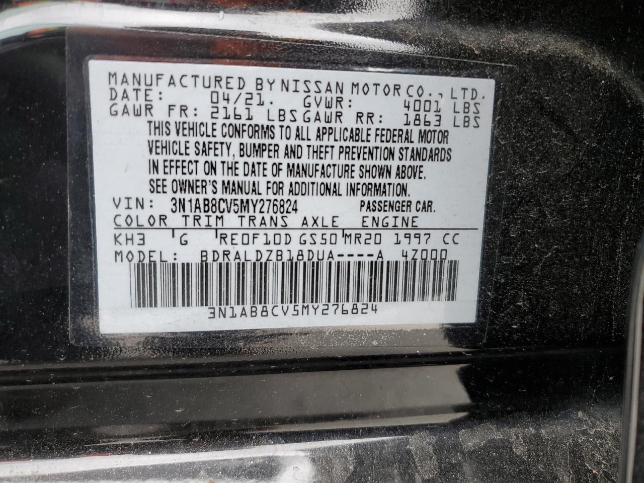 NISSAN SENTRA 2021 — 14