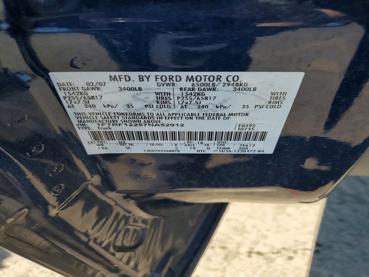 FORD F150 2007 — 13