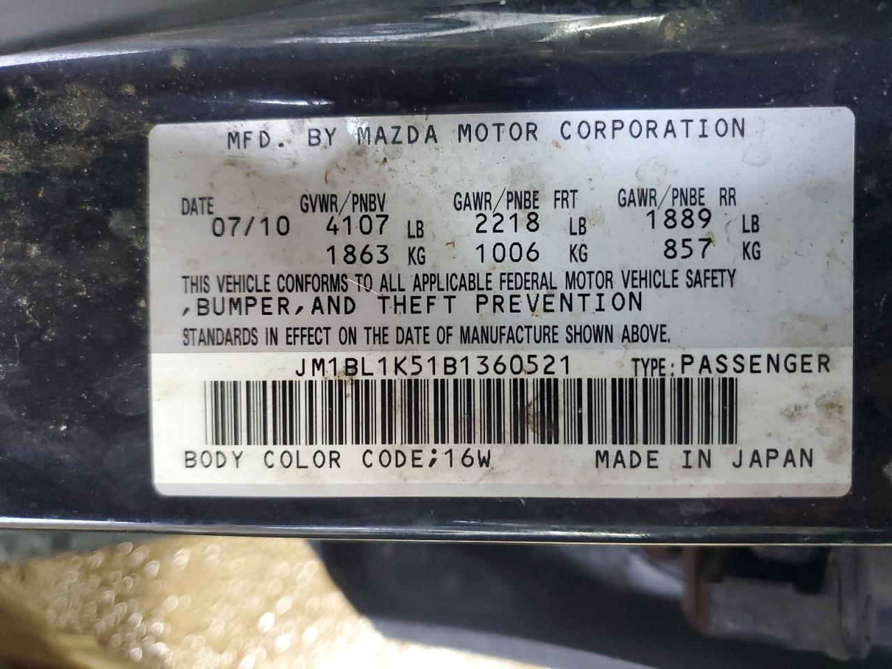 MAZDA 3 2011 — 13
