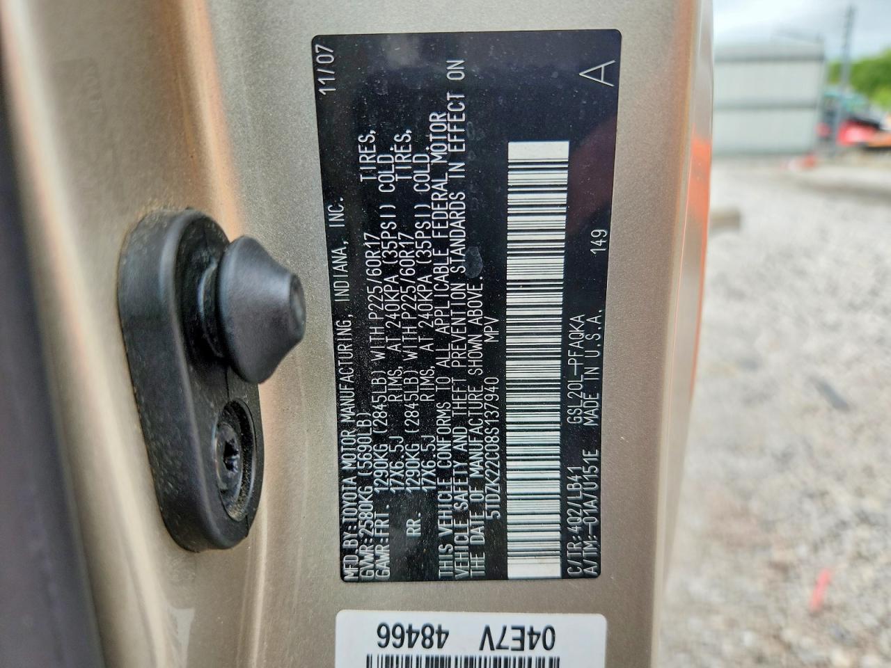 TOYOTA SIENNA 2008 — 14