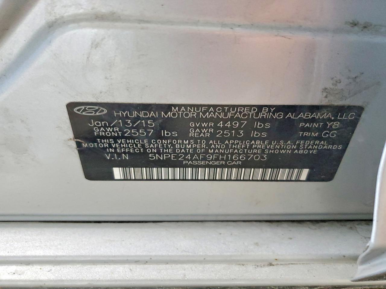 HYUNDAI SONATA 2015 — 12
