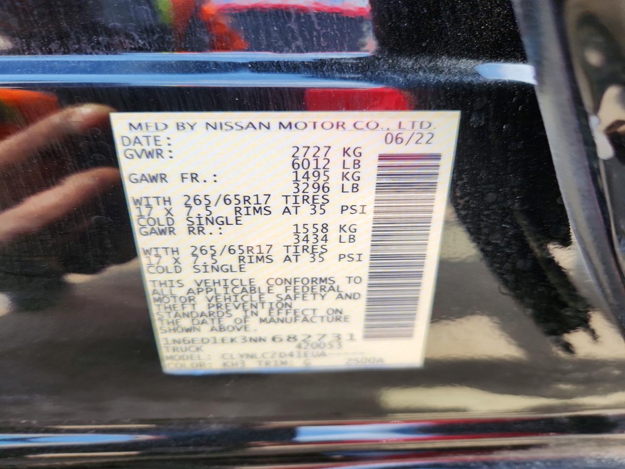 NISSAN FRONTIER 2022 — 13
