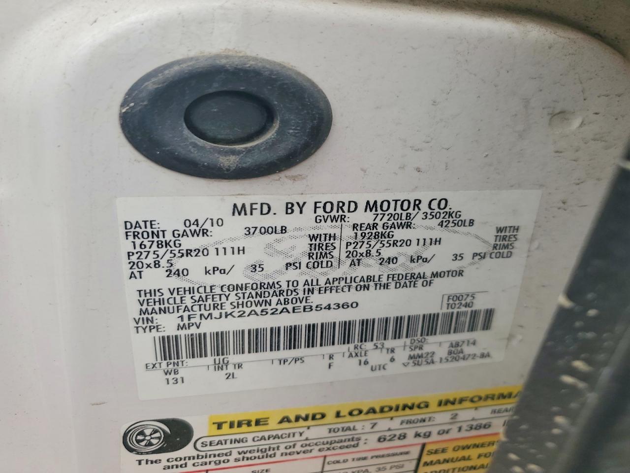 FORD EXPEDITION 2010 — 14