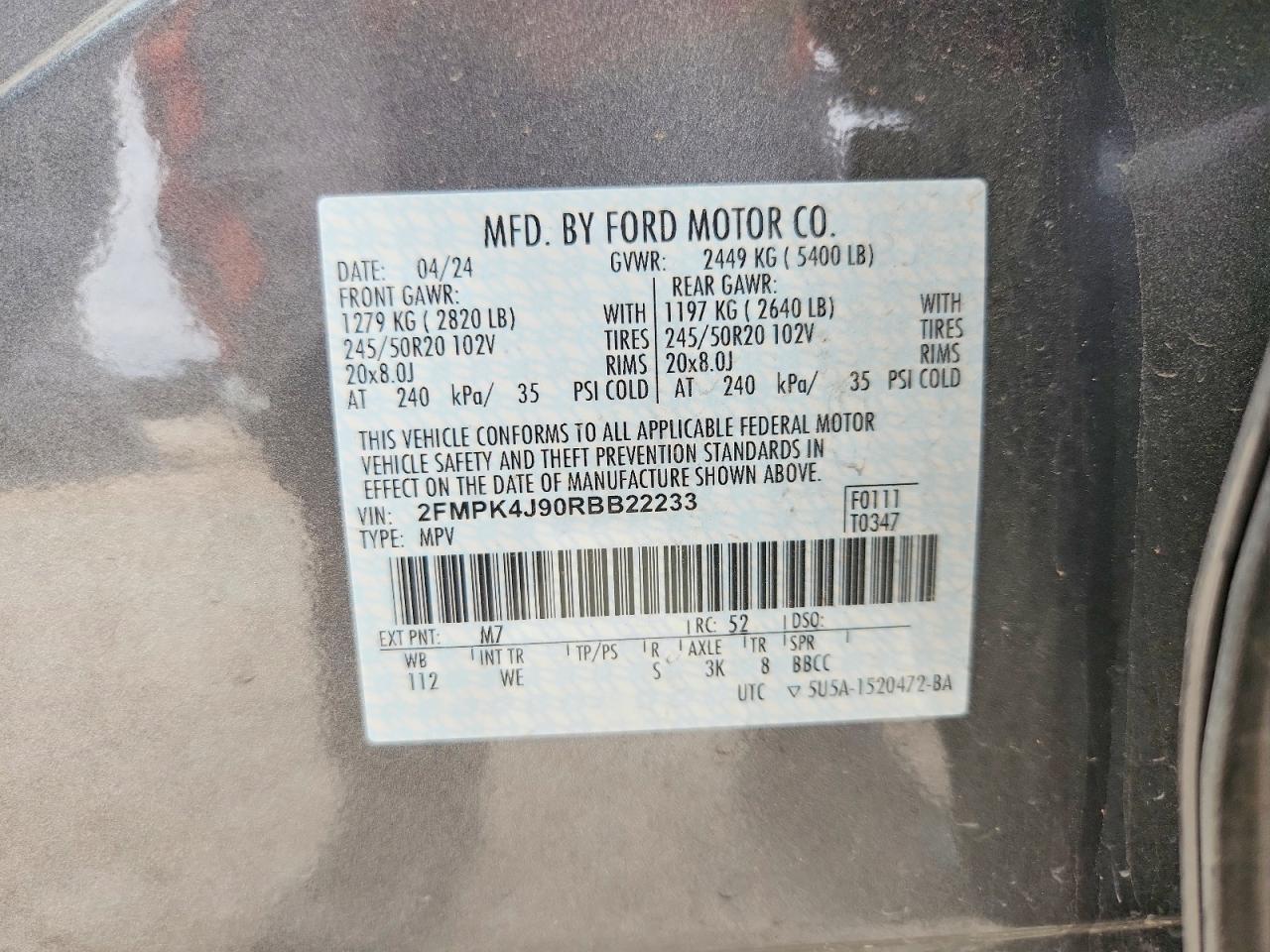 FORD EDGE 2024 — 13