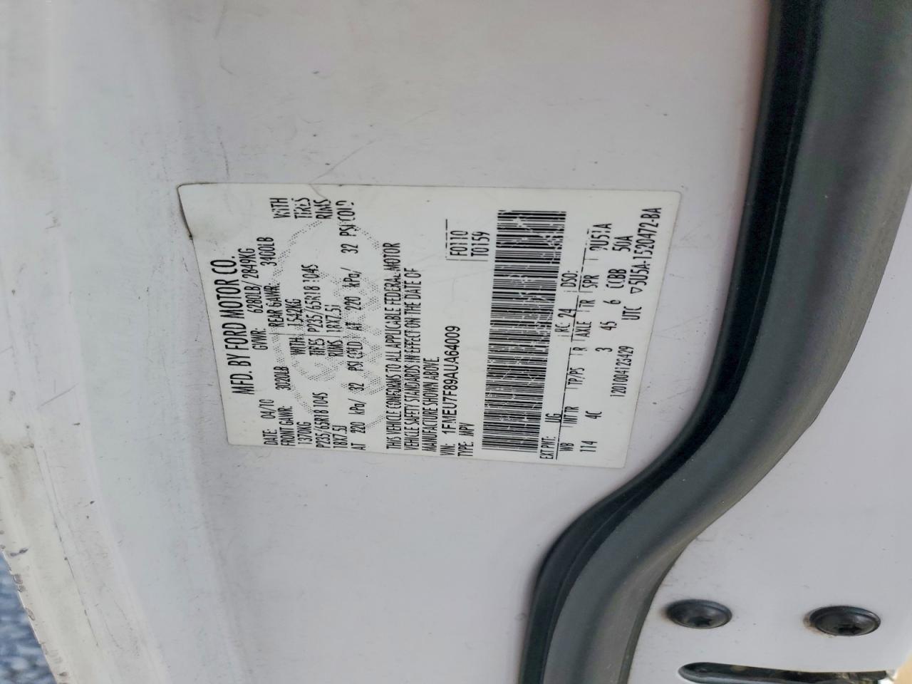 FORD EXPLORER 2010 — 14