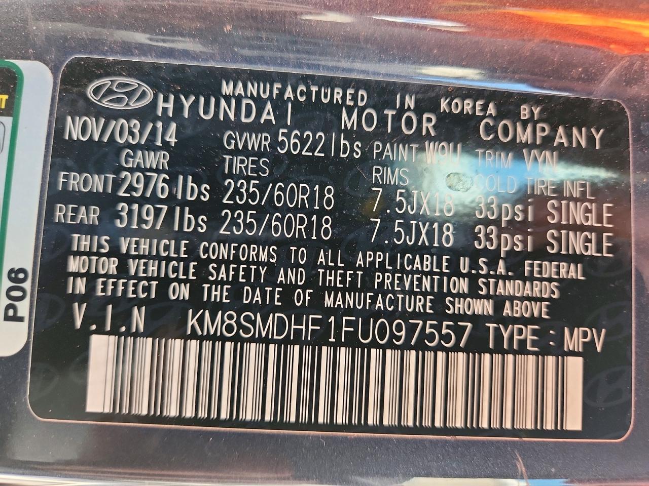 HYUNDAI SANTA FE 2015 — 14
