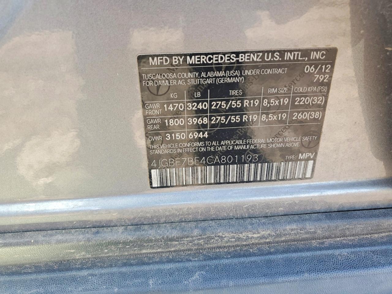 MERCEDES-BENZ GL 2012 — 14