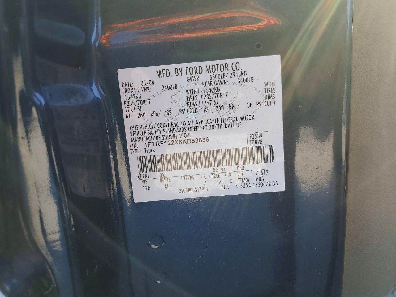 FORD F150 2008 — 13