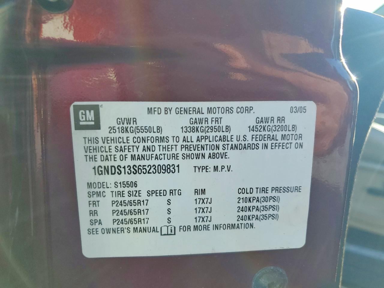 CHEVROLET TRAILBLAZER 2005 — 14